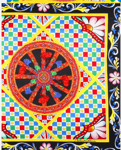 Dolce&Gabbana cotton cushion, Carretto Siciliano