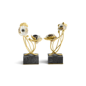 Set of two candle holders by Michael Aram, from the Anemone collection 