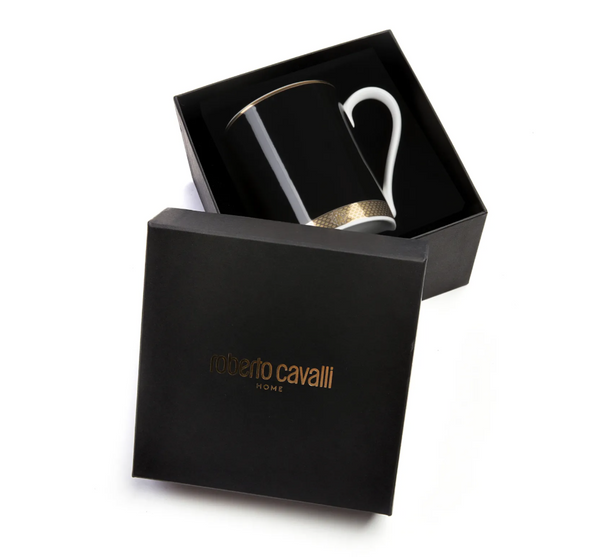 Kubek Roberto Cavalli Home, z kolekcji Python Black
