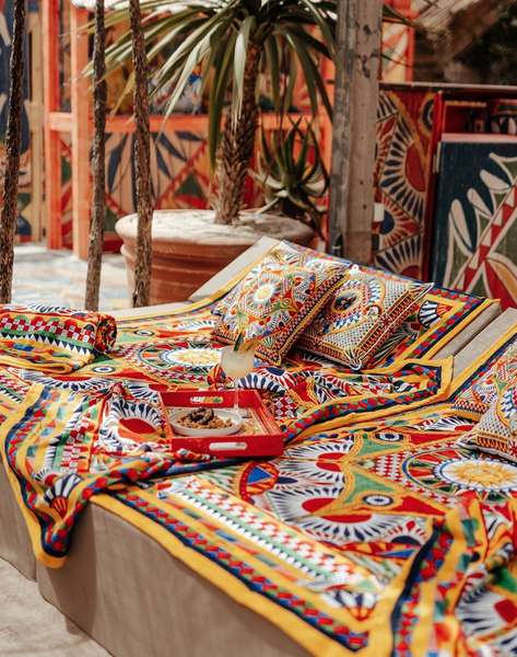 Dolce&Gabbana cotton cushion, Carretto Siciliano