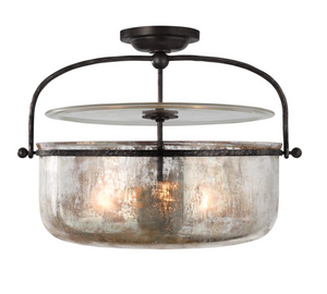 Plafon Lorford Medium Semi-Flush projektu Chapman & Myers