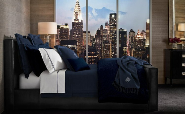 Ralph Lauren Home comforter cover, from the Penthouse Clayton (Navy) collection