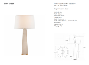 Lampa stołowa Adeline Large projektu Suzanne Kasler marki Visual Comfort