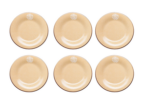 Set of six Roberto Cavalli Home bread or butter plates from the Lizzard Gold collection