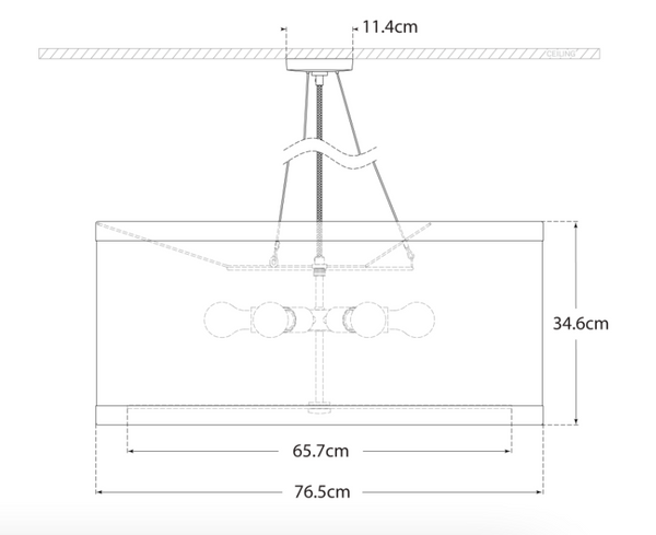 Lampa wisząca Walker Large projektu Kate Spade New York marki Visual Comfort
