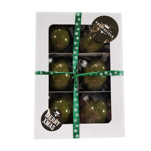 Christmas bauble in bottle green color