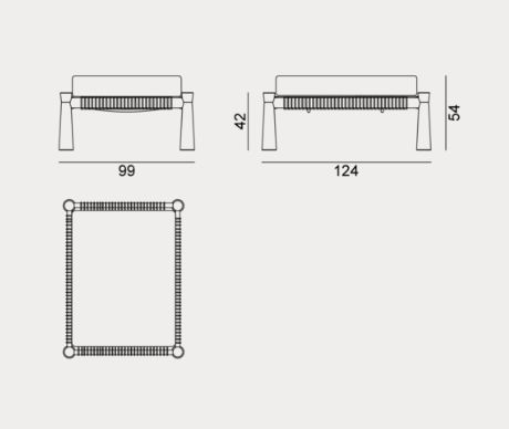Ławka ogrodowa Guna 02 marki Gervasoni 1882