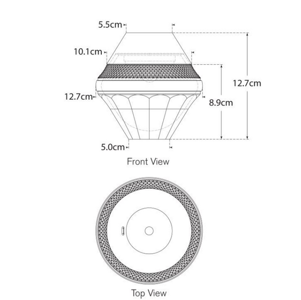 Copper Coast 5" rechargeable table lamp by Waterford