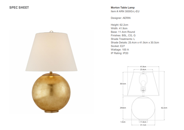 Lampa stołowa Aerin Morton marki Visual Comfort