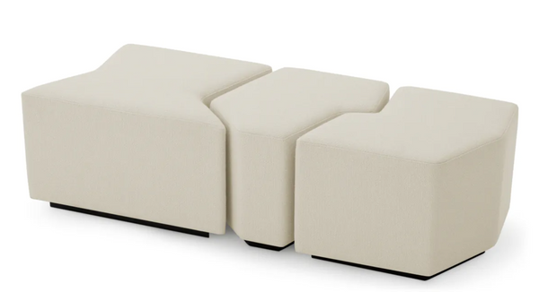 Filbert three-module bench by Eichholtz