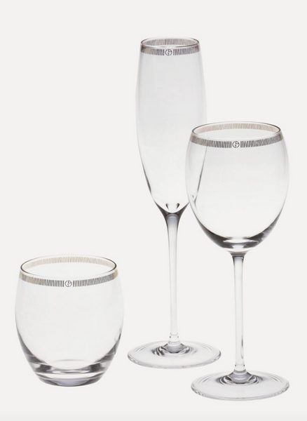 Armani Casa water glass, from the Dvorak collection