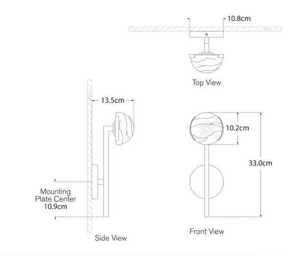 Kinkiet Pedra Petite projektu Kelly Wearstler marki Visual Comfort