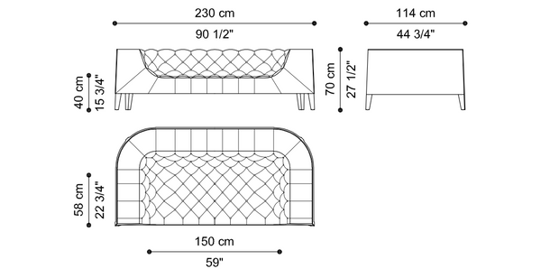 Sofa dwuosobowa Blake marki Roberto Cavalli Home Interiors