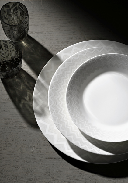 Missoni Home fruit bowl, from the Zig Zag White collection