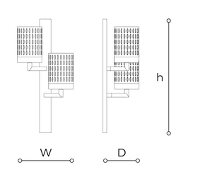 Quarzo wall lamp 725/AP2 by Italamp