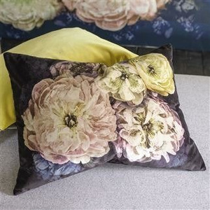 Designers Guild Le Poeme de Fleurs Midnight decorative pillow
