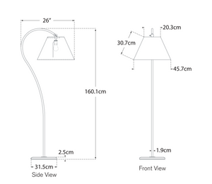 Dume Large floor lamp by Amber Lewis 