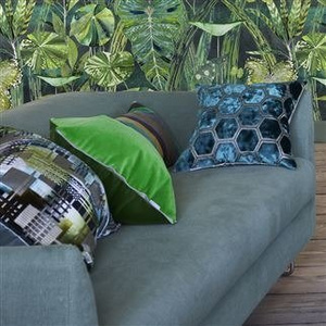 Designers Guild Manipur Azure decorative pillow