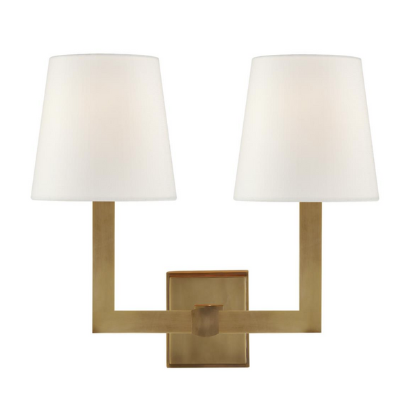 Kinkiet Square Tube Double projektu Chapman & Myers marki Visual Comfort