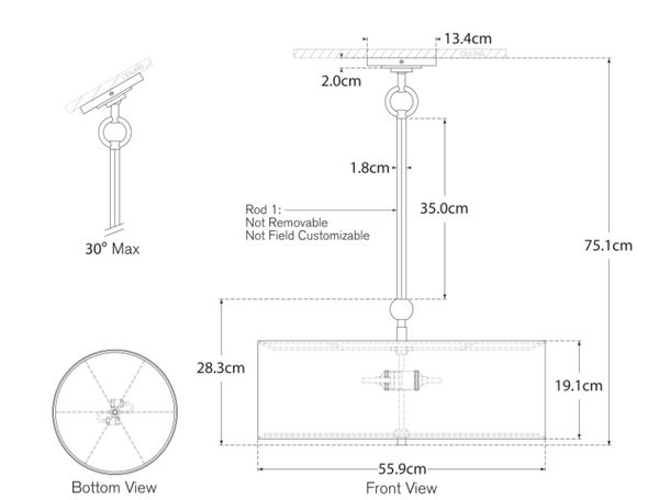 Lampa wisząca Reed Thomas O'Brien marki Visual Comfort