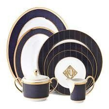 Talerz sałatkowy Ralph Lauren Home, z kolekcji Ascot