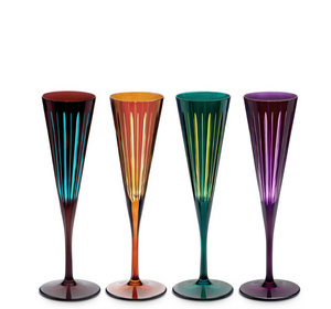 Zestaw czterech kieliszków do Szampana L'Objet z kolekcji Prism