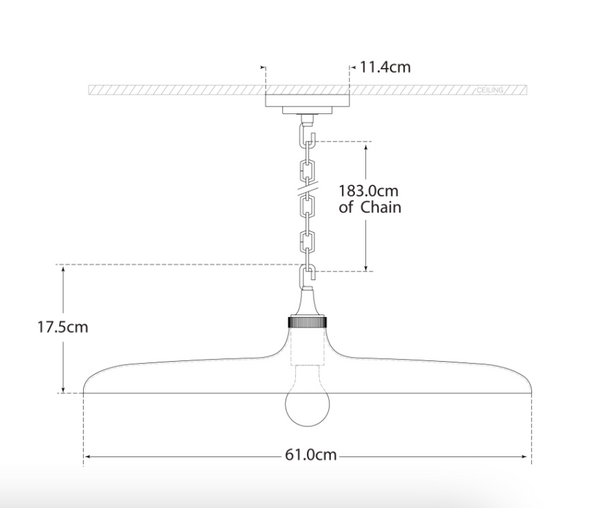 Lampa wisząca Piatto Medium projektu Thomas O'Brien marki Visual Comfort