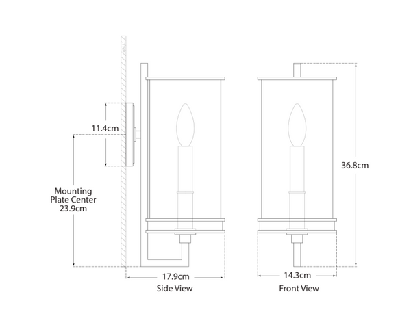 Kinkiet Glendon Small projektu Chapman & Myers