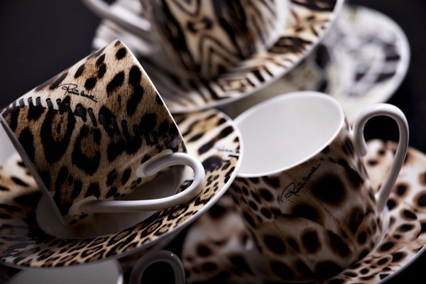 Zestaw sześciu filiżanek do kawy Roberto Cavalli Home, z kolekcji Africa