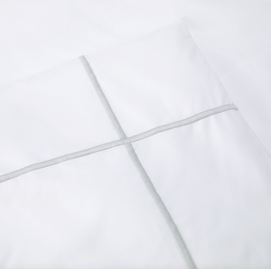 Yves Delorme comforter cover, from the Athena (Silver) collection