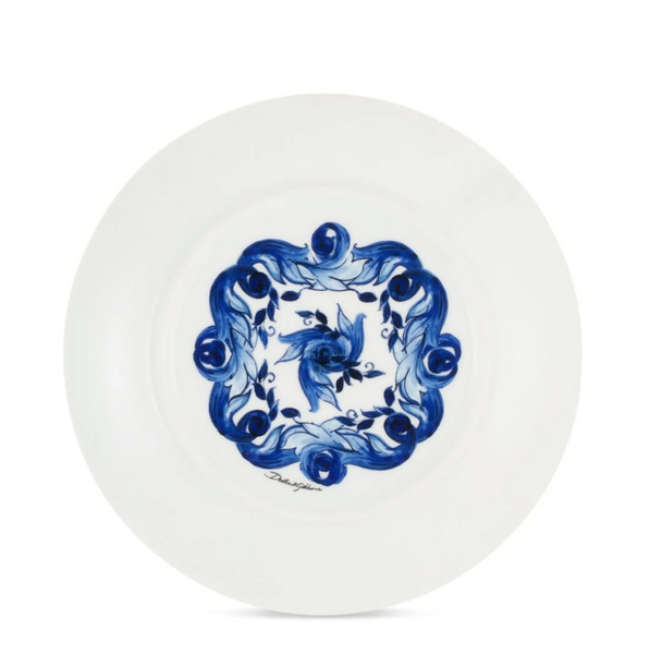 Set of two Dolce&Gabbana dinner plates, Blu Mediterraneo