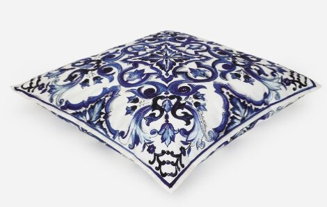 Dolce&Gabbana canvas cushion, Blu Mediterraneo