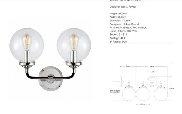 Wall lamp Ian K.Fowler Bistro