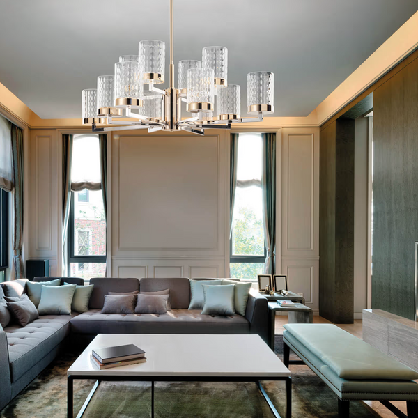 Quarzo chandelier 725/8+4 by Italamp