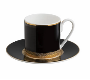 Zestaw dwóch filiżanek do kawy Roberto Cavalli Home, z kolekcji Python Black