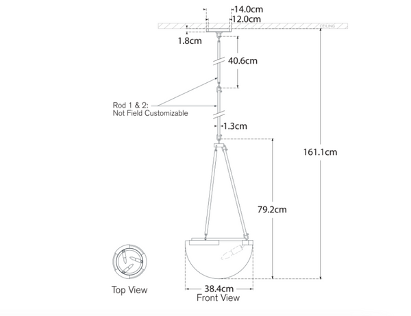 Lampa wisząca Melange Small projektu Kelly Wearstler marki Visual Comfort