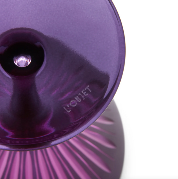 Set of four L'Objet wine glasses from the Prism collection