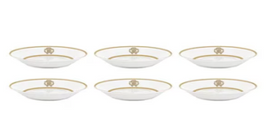 Zestaw sześciu talerzy do zupy Roberto Cavalli Home, z kolekcji Silk (Gold)