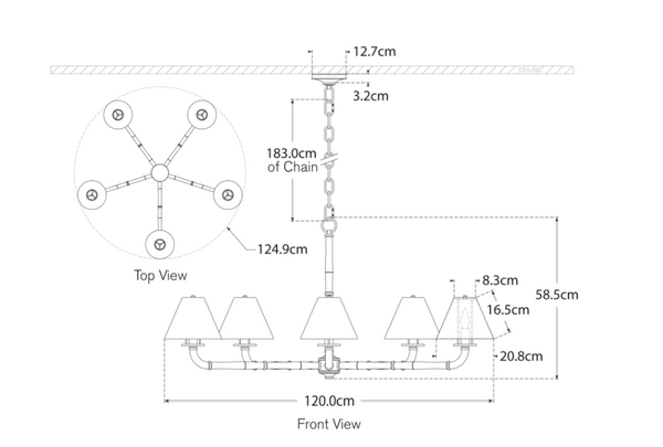 Żyrandol Dalfern Large marki Ralph Lauren Home