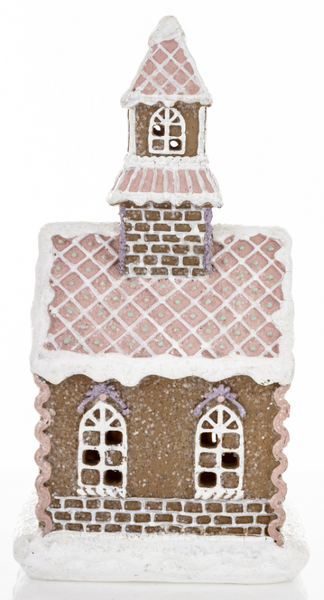 Christmas LED small gingerbread house with a square base