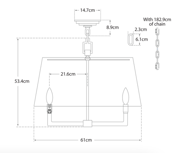Lampa wisząca Square Tube projektu Chapman & Myers