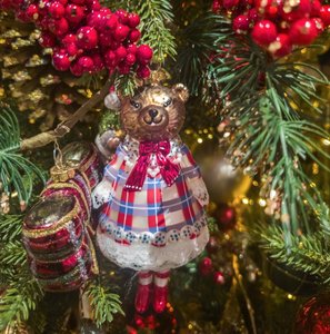 Christmas decoration - Mrs. Bear in a dress