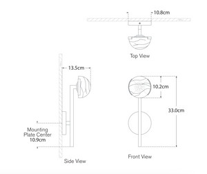 Pedra Petite Wall Lamp by Kelly Wearstler Visual Comfort brand 