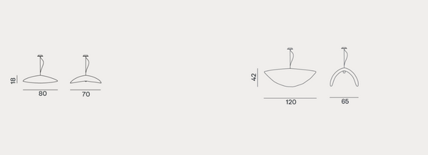 Brass 96 silver pendant lamp by Gervasoni 1882