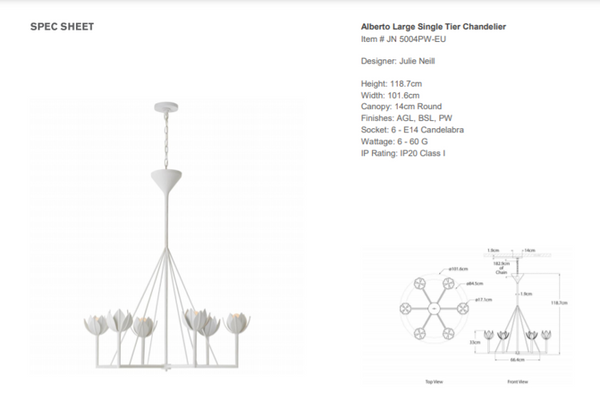 Zyrandol Julie Neill Alberto Large marki Visual Comfort