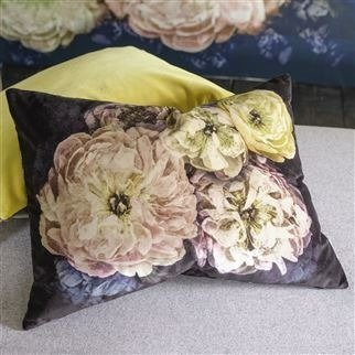 Designers Guild Le Poeme de Fleurs Midnight decorative pillow
