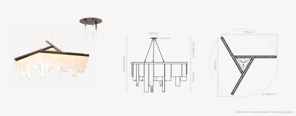 Lampa wisząca Cascata marki CTO Lighting