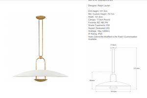 Ralph Lauren Home Cara Large Pendant Lamp 