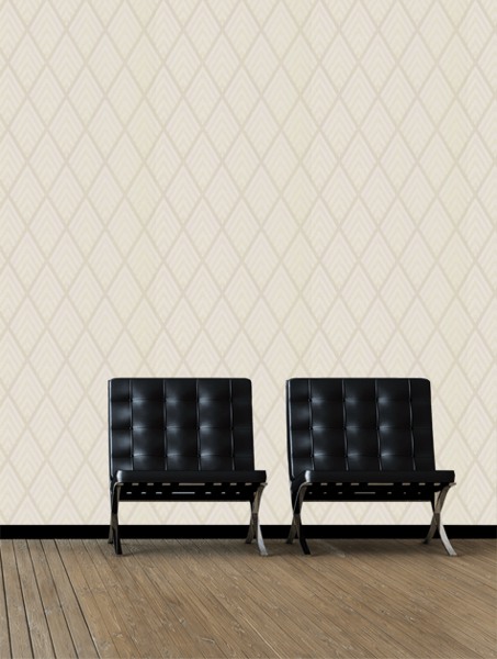 Jazz Age Geometric-Cream wallpaper by Ralph Lauren Home, from the Penthouse collection