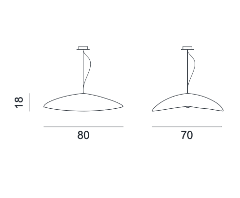 Brass 95 pendant lamp by Gervasoni 1882